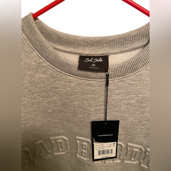 Bad Birdie Heather Grey Crew Neck sweatshirt. Size XXL. New with tags - Picture 2 of 5